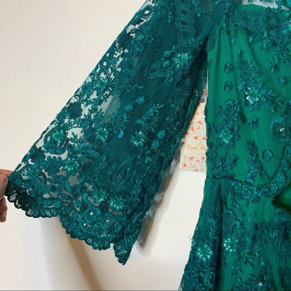 NWT Free People Songbird beaded romper embroidered - Picture 4 of 9